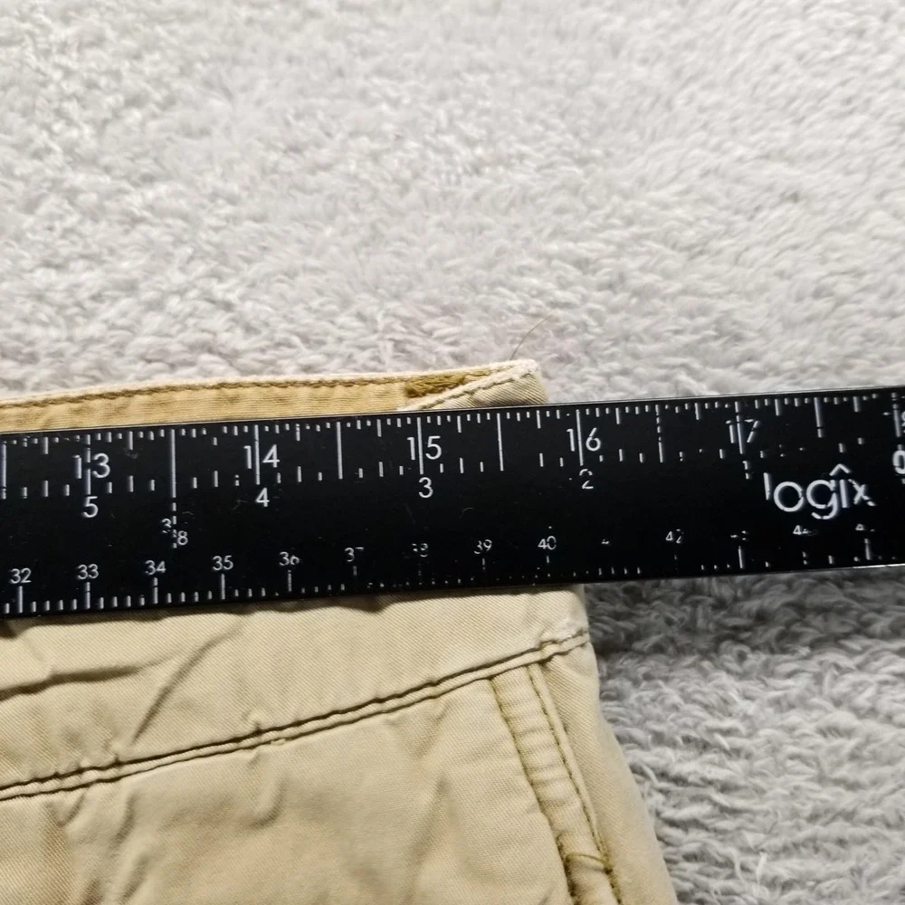American Eagle Pants Mens 30x32 Beige Cargo Ankle Tie Button Fly CG-SI